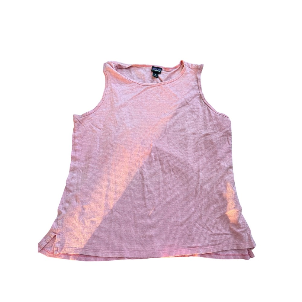 Patagonia‎ Womens Pink Heathered Slub Knit Sleeveless Tank Top Size M Medium